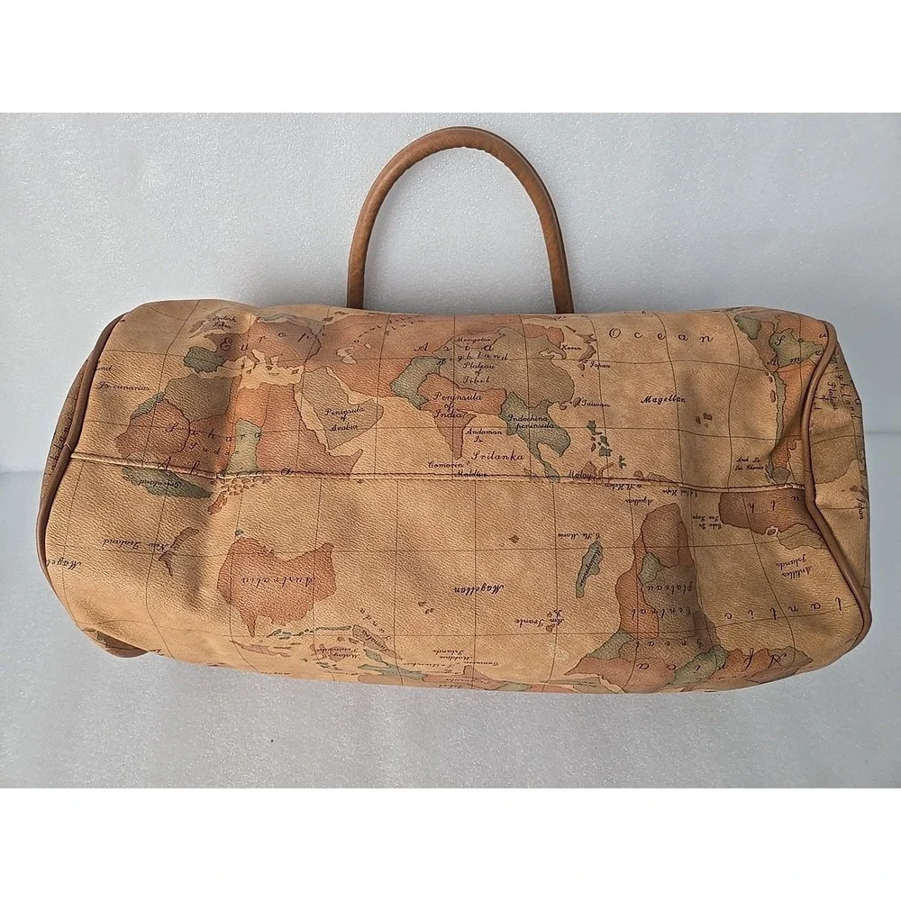 Vintage Magellan World Map Duffel Bag Weekender Carry-On  1990s